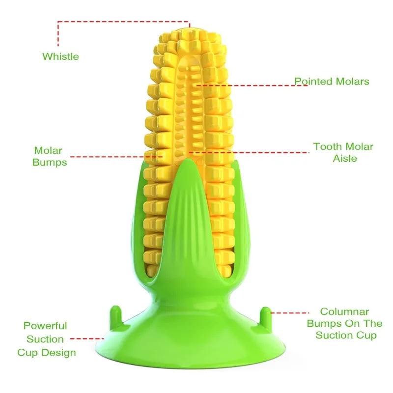 Зубная щетка для собак, жевательная игрушка, коренной стержень, TPR палочка, кукуруза, чистка зубов, зубные игрушки283S