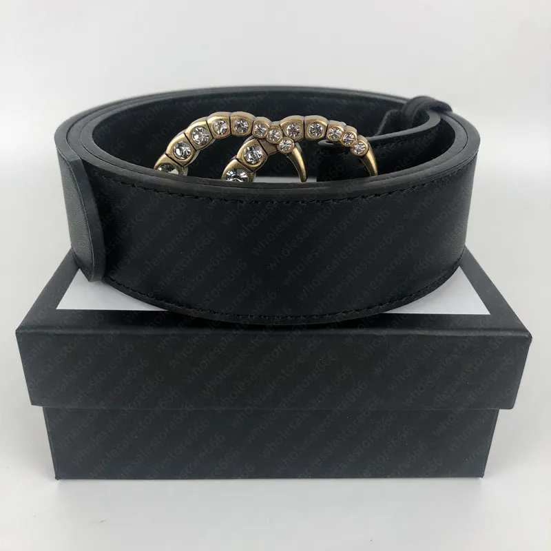 Luxury Men Leather Black Ladies bronze Buckle belt Men's Classic Casual Designer Belts 3 8cm wide Gift Box238f