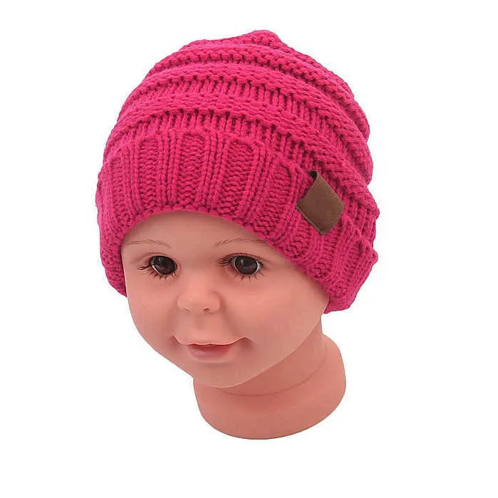 Barn baby virkning stickade mössa hatt unisex konfetti designers chunky stickad manschett fuzzy beanie slouchy tjock skalle mössa utomhus sport skidkläder xmas gåva