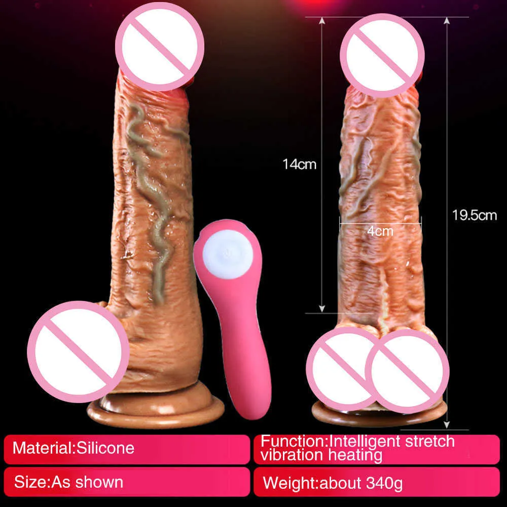 Realista Consolador Vibrador Juguetes para adultos para mujeres Carga USB Masturbador femenino Empuje Punto G Consolador Juguete sexual para mujeres Sex Shop Y201118