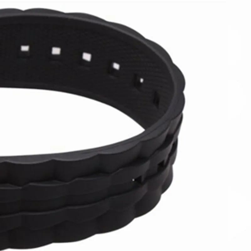 Horlogebanden 22mm heren extra lange siliconen rubberen band band armbanden zwarte stalen gesp geschikt voor EF-550PB-1AV241r