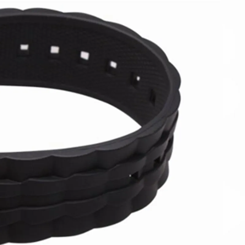 Titta på Bands 22mm Men's Extra Long Silicone Rubber Band Strap Armband Black Steel Buckle Fit For EF-550PB-1AV292G