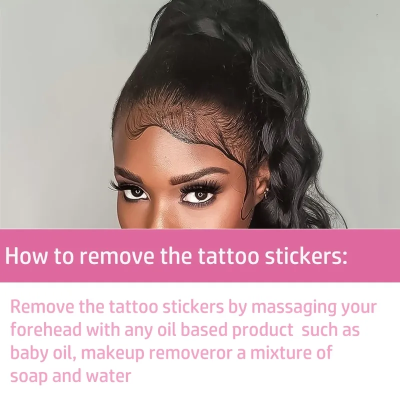 10 sztuk krawędzi baby fake line tymczasowe naklejki tatuaż wodoodporne trwałe kręcone włosy DIY narzędzie