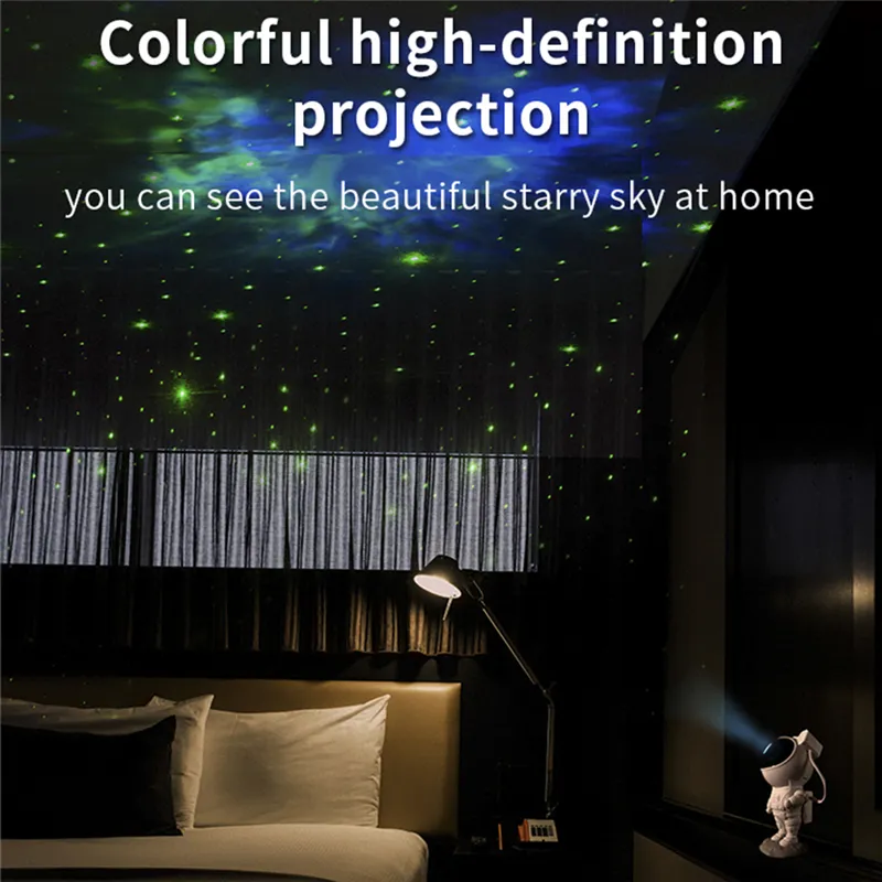 Lámpara de proyector de Galaxy Sky Sky Night Light for Home Bedroom Decor Astronaut Luminarias decorativas Niños Gift306l