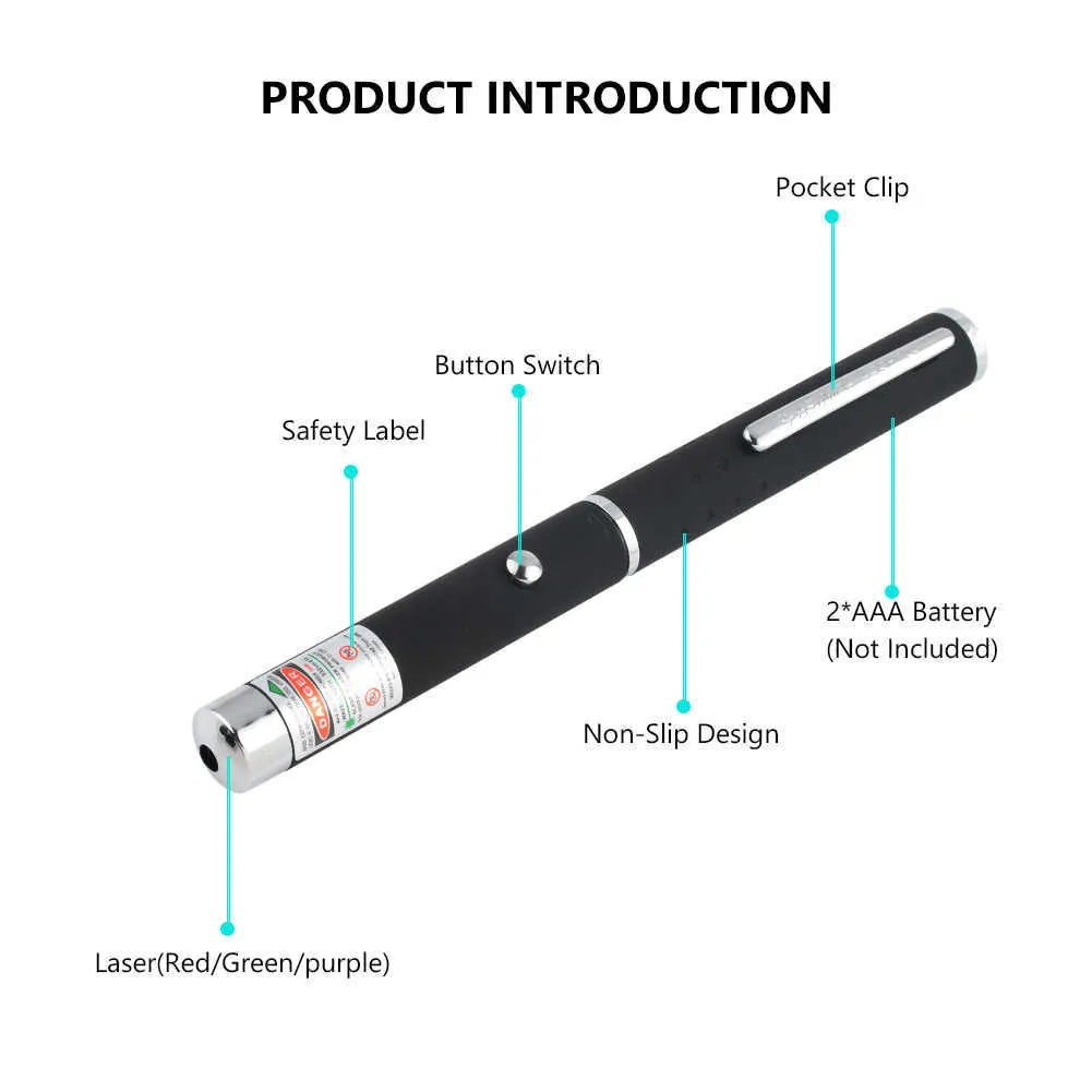 Laserowy wskaźnik 5mw wysokiej mocy zielony niebieski czerwony kropka laserowy pióro potężny miernik laserowy 405nm 532nm 650nm Green Lazer Pen Nowy