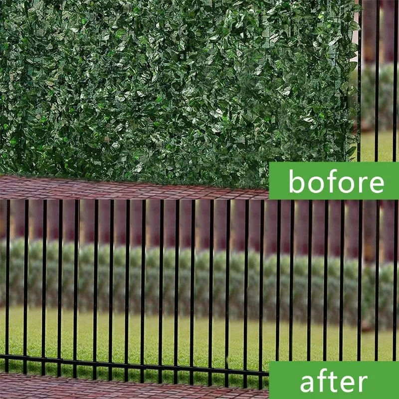 Esgrima portões de treliça artificial hedge folha verde hera cerca tela planta parede grama falsa pano de fundo decorativo privacidade protection222j