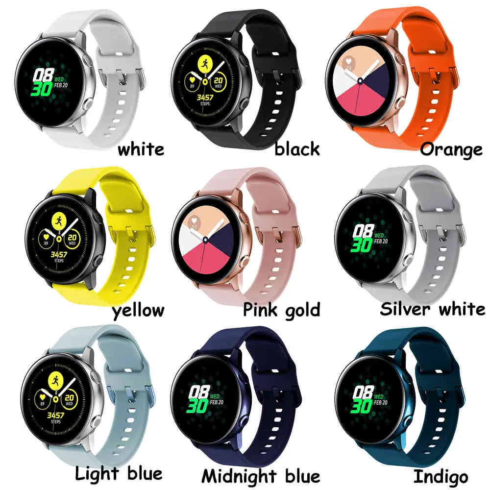 Pasek zegarkowy 20 mm dla Samsung Galaxy Watch Active 2 40 mm 44 mm opaska Sport Bransoletka Bransoletka Strażna Samsung Galaxy Watch 42mm4338004