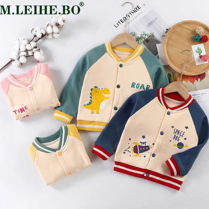 Toddler Infant Baby Boys Girls Clothes Cute Fleece Winter Warm Baby Jacket Casual Baseball Uniform Jacket Outerwear Kids Coat H0901