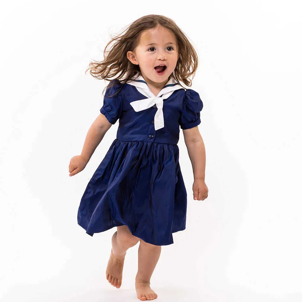Roupas espanhol para menino boutique vestuário conjunto menina spain vestido crianças festa de aniversário terno crianças marinho irmão irmã roupa 210615