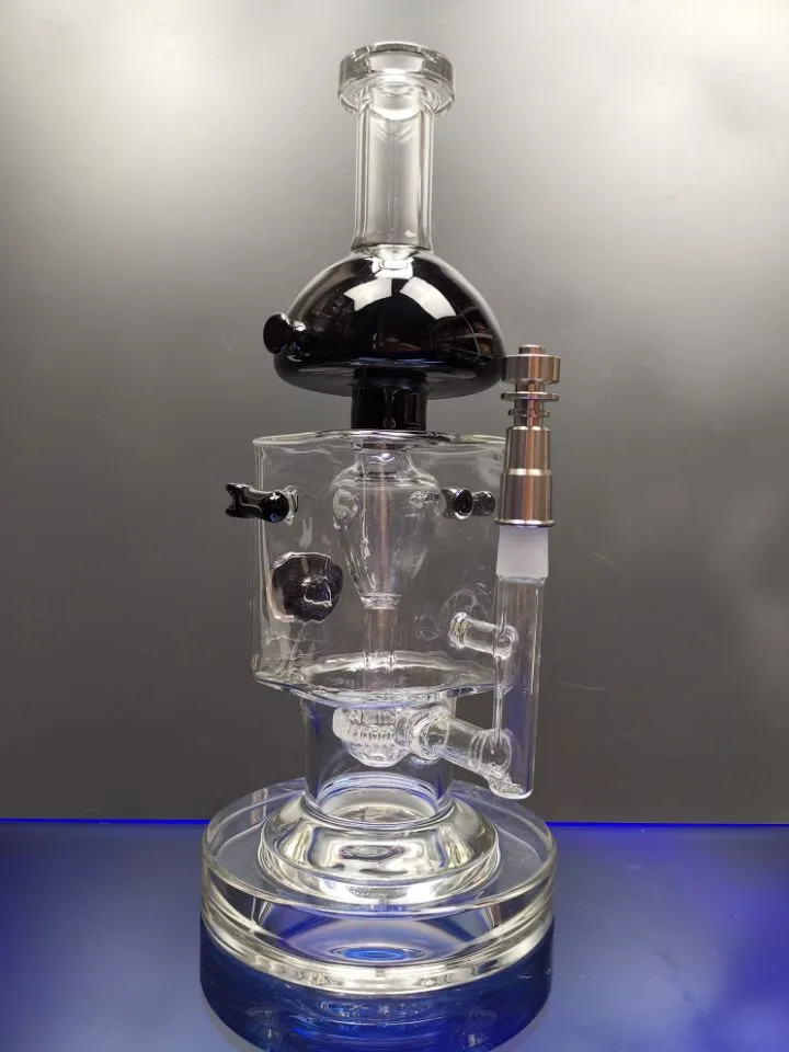 Enorme bong in vetro dab rig inebriante pipa ad acqua impianti petroliferi doppio irrigatore perc bong riciclatore pesante spesso zeusartshop