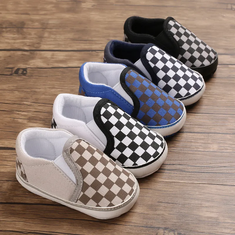 Babyskor Pojke First Walkers Spädbarn Casual Skor Slip-on Prewalker Spjälsäng Skor 0-18M