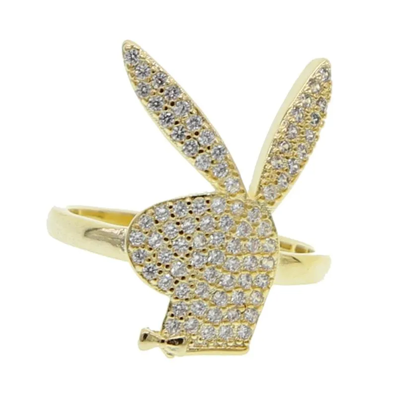 Кольца в виде кластера Ins, кольцо в стиле хип-хоп, винтажное животное с фианитом, открытый палец, регулируемый для женщин и девочек, модные украшения Gift198x
