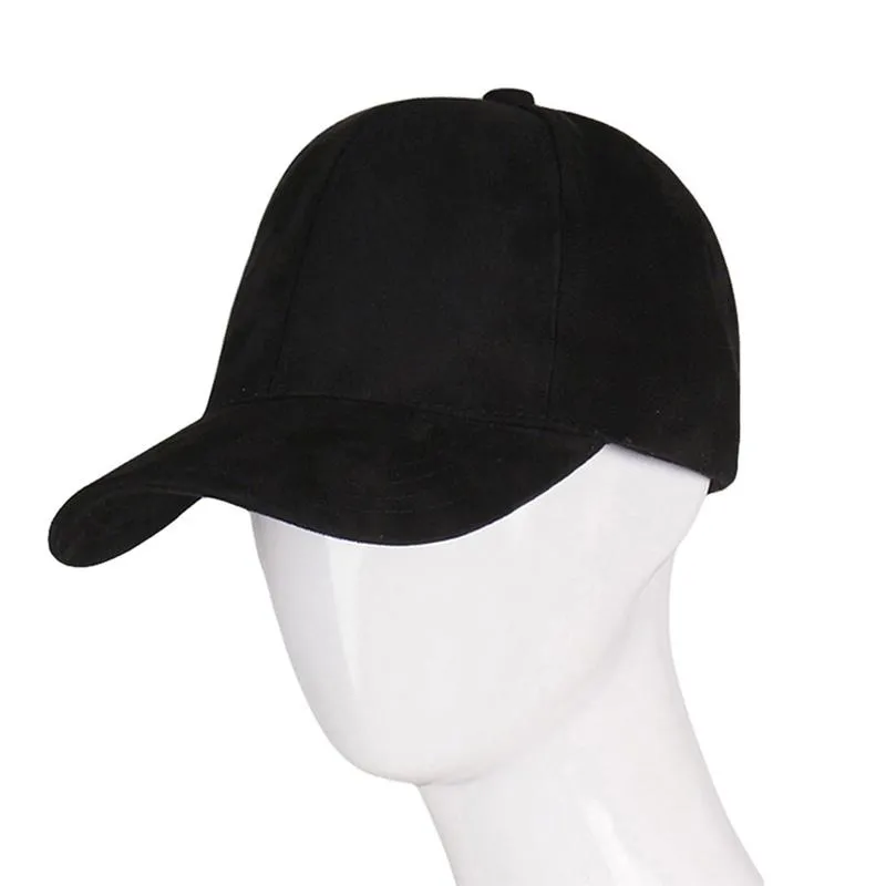 Boll Caps Fashion Märke Snapback Baseball Cap Women Gorra Street Hip Hop Suede Hats For Ladies Black Grey271G