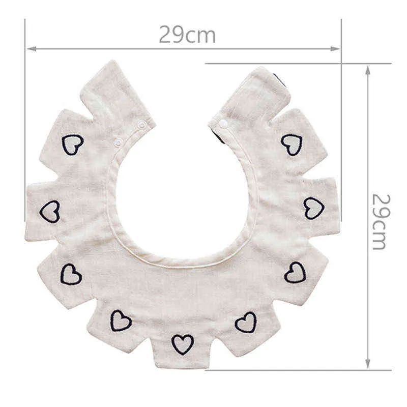 Moda Baby BIB dla Urodzone Miękkie Bawełniane Bandana Śliniaki 360 Stopni Burp Tkaniny do Karmienia Dla Dzieci Szalik Collar Baby Staff 3 sztuk Zestaw 211117