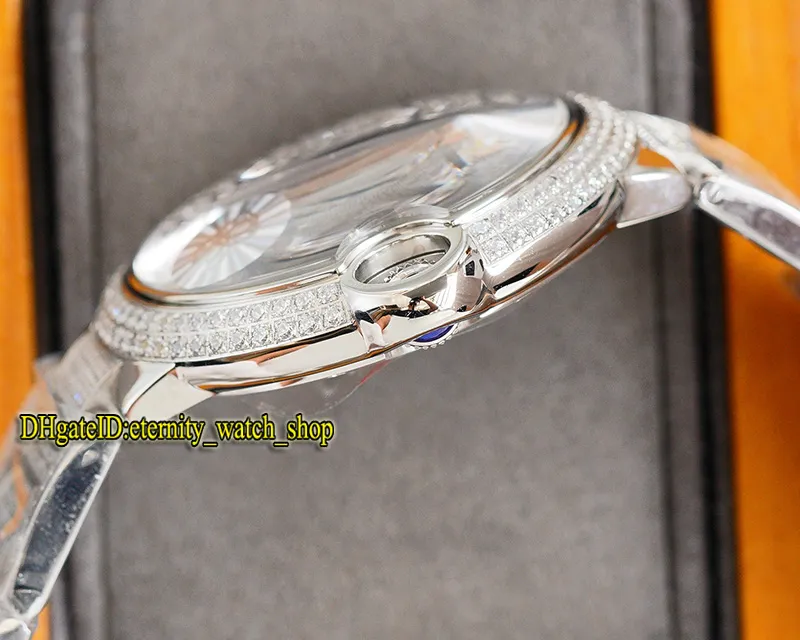 Orologi gioielli eternità 0049 RFF V7 Edition Gypsophila CZ quadrante con diamanti Super 2836 cassa automatica con diamanti completamente ghiacciata da uomo W299d