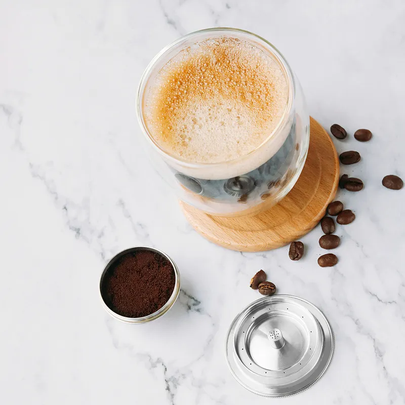 ICafilas – capsules de café réutilisables, dosette, pour Nespresso Vertuoline GCA1 ENV135, en acier inoxydable, filtres rechargeables, dosage 220217