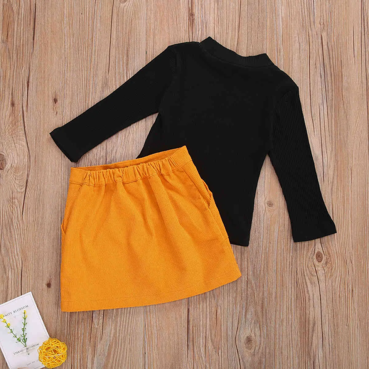 2-7Y Toddler Kid Gilrs Clothes Set Long Sleve Knitted Sweater Skirts Fur Collar Autumn Winter Outfits Children Costumes 210515