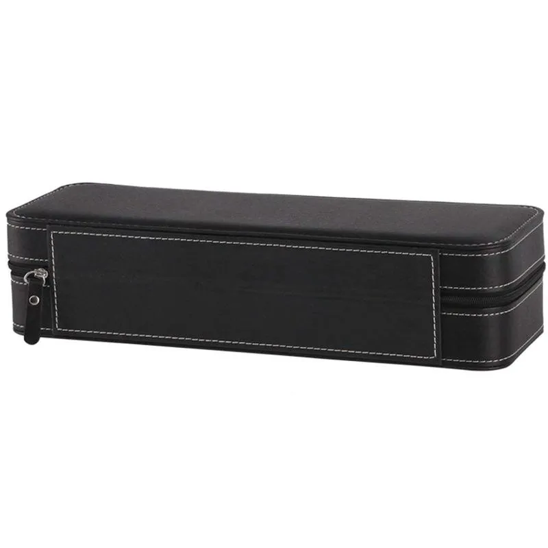 6 10 12 Slot Watch Box Portable Travel Zipper Case Collector Storage Storage Storage BoxBlack267f