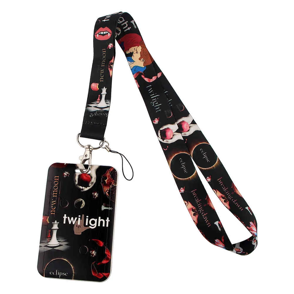 J2199 Movie Necklack Lanyard Key Gym Strap Multifunction Phone Decoration With Card Holder Cover