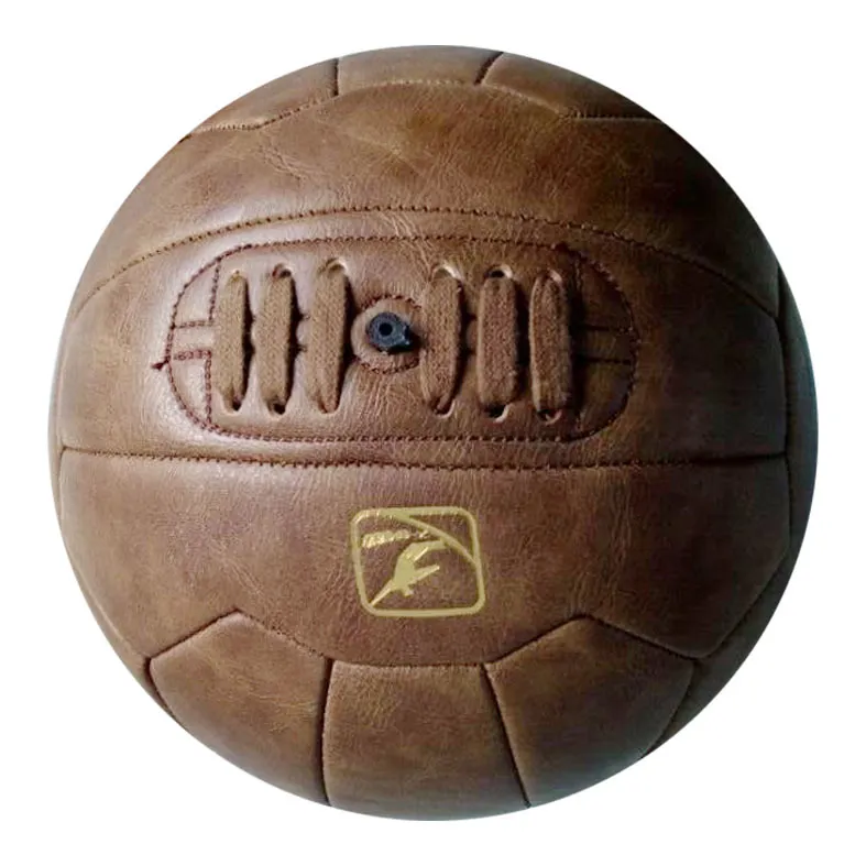 Retro voetballen Originele klassieke voetbal goede kwaliteit leer vintage voetbal2032356