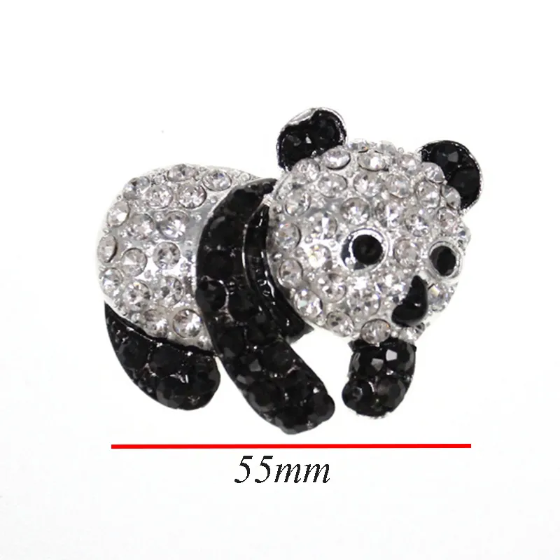 Pin spilla animale panda gigante con strass di cristallo unici alla moda