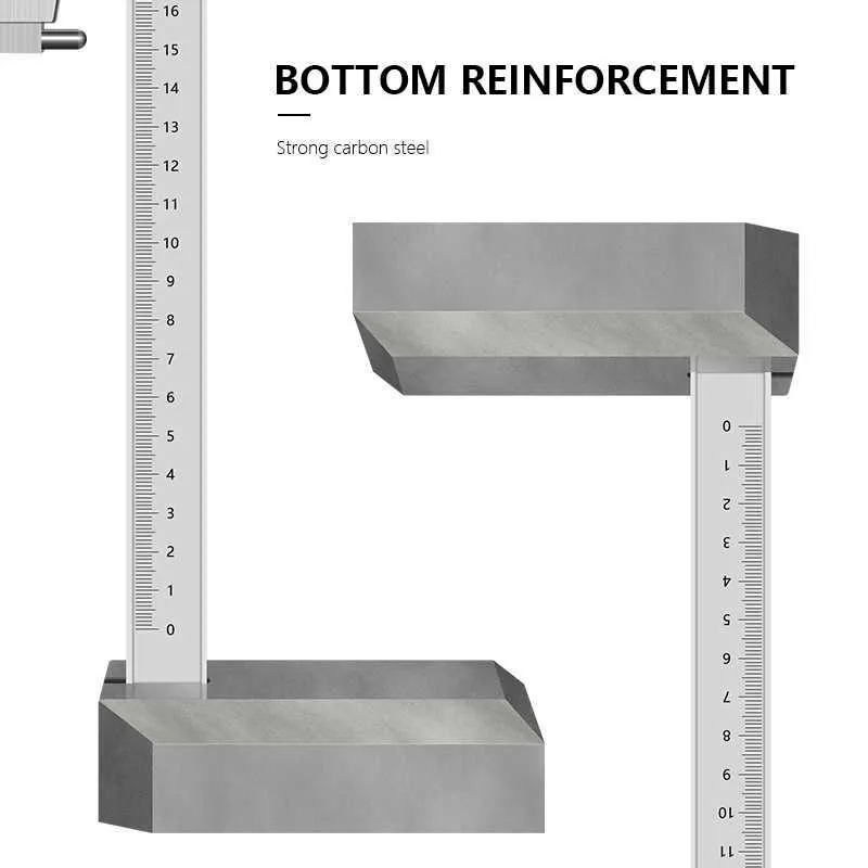 XCAN Высота Вунье Шлиенты 0-300 мм Манометр из нержавеющей стали С подставкой Измеряет инструменты линейки 210922