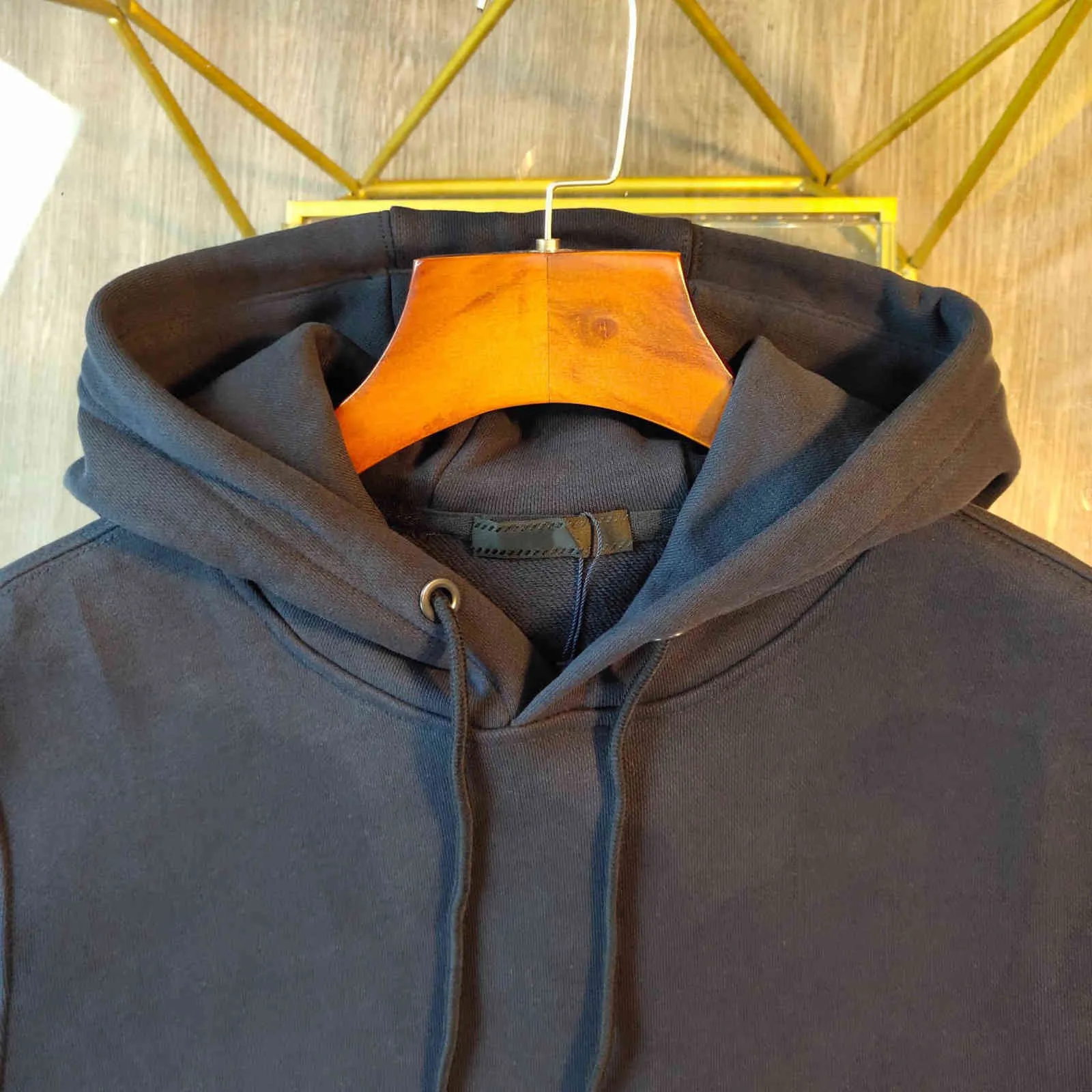 Mäns Tröja Höst Hooded Pullover Ren Bomull 3D Större Ficka Design Outdoor Casual Style Loose Style för par 211106
