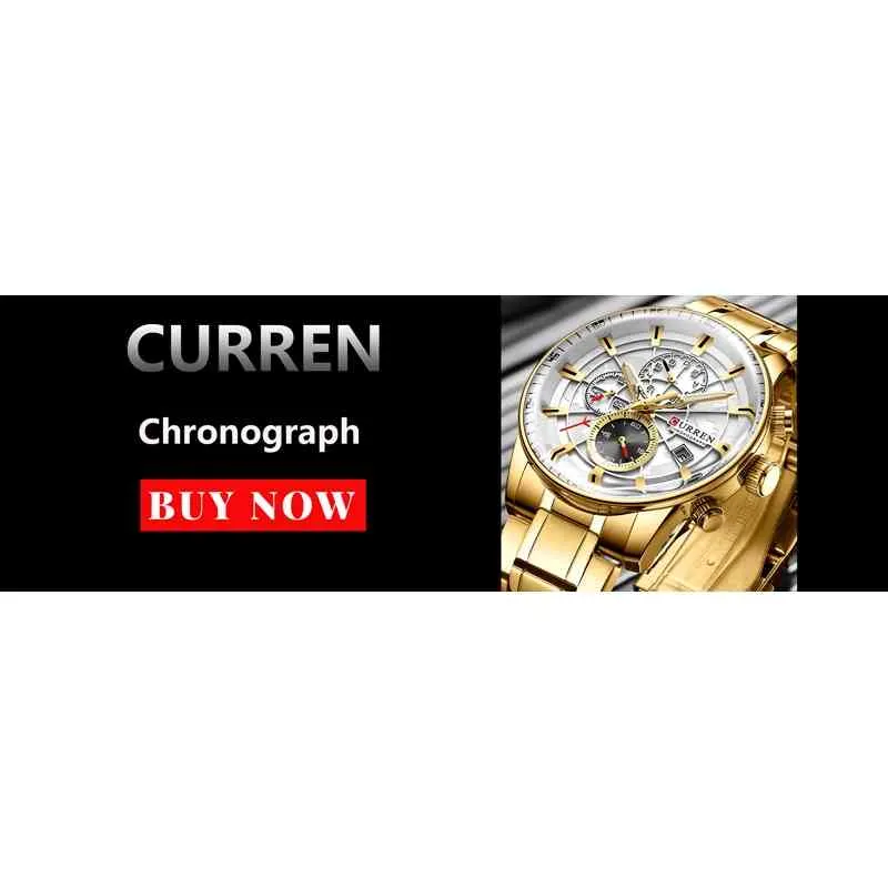 Orologi Top Brand Luxury Curren Orologio al quarzo in oro da uomo 2020 Cronografo impermeabile Orologio da polso maschile dorato Relogio Masculino