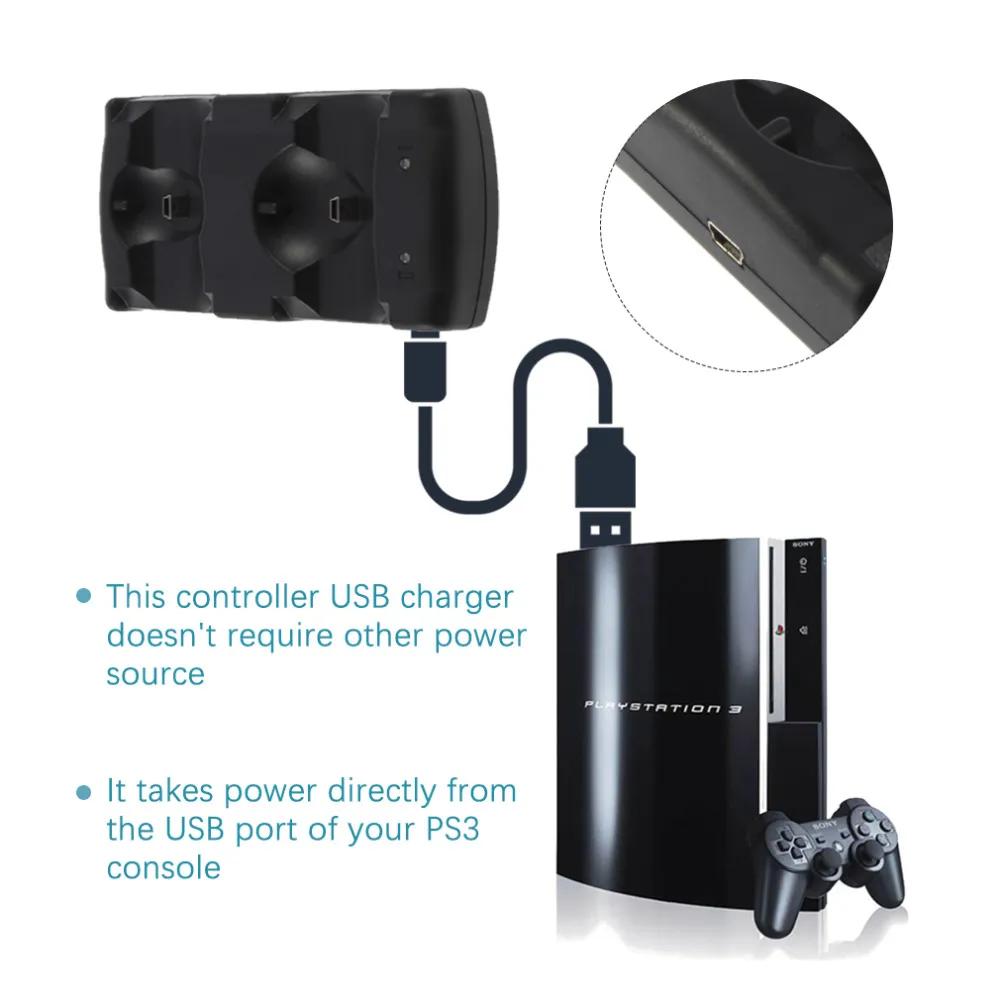 2 in 1 Dual charging dock chargers for PlayStation3 Wireless controller PS3 controller Hot Worldwide