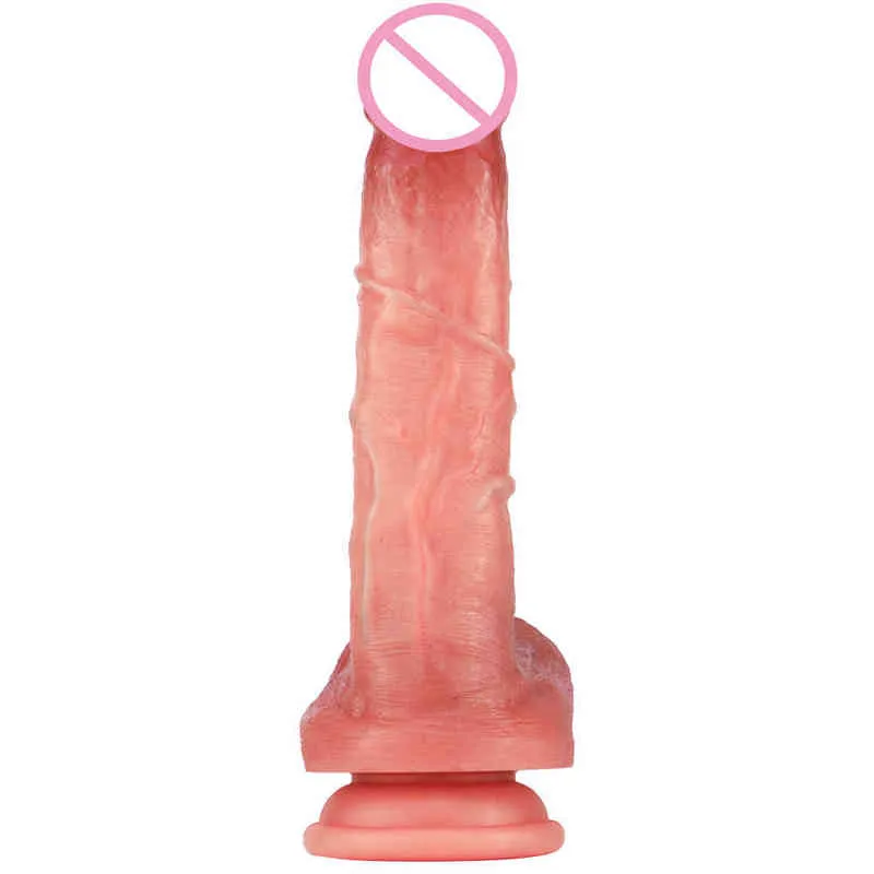 NXY Dildos Anal Toys Zhenyanggen No 7 Liquid Silica Gel Make up Penis Super Simulation Large Thick False Sex Products Female 0225