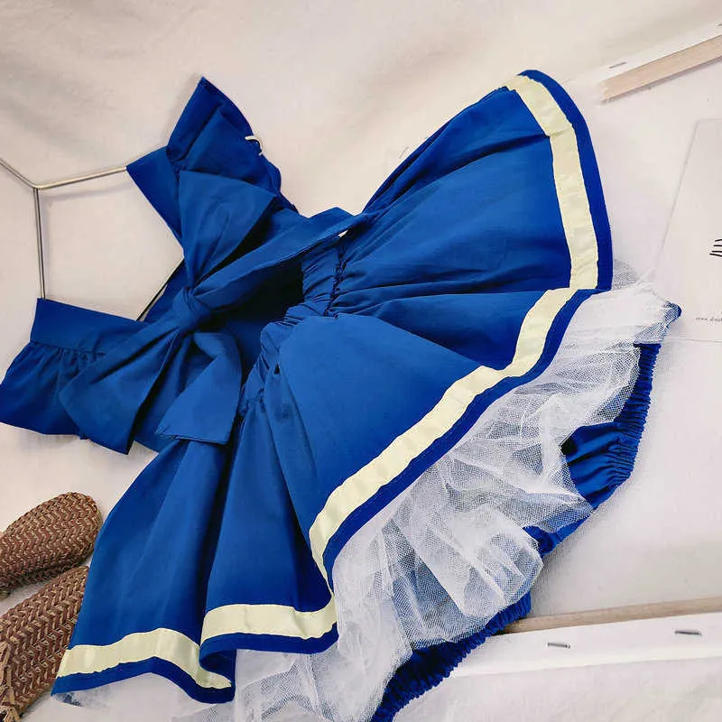 女の子のスーツ制服プリンセスブラウス+スカート夏日本の学校スタイル子供服セット210625