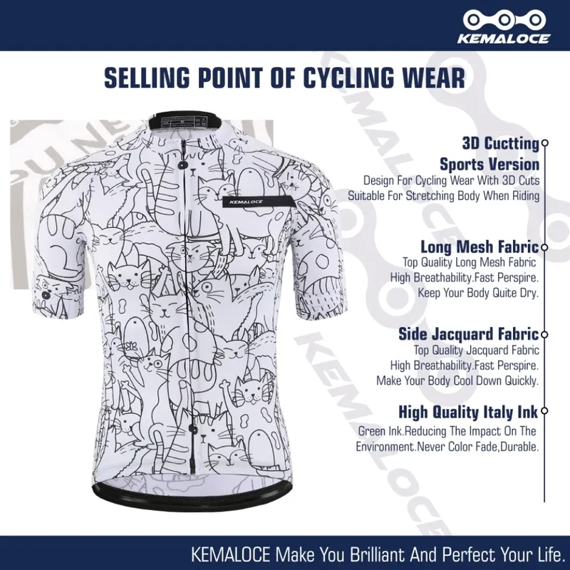 Cykeltröja sätter Kemaloce Rro Set Mountain Bike Uniforms Summer Wear Bicycle Clothing Men MTB Shirts 220922