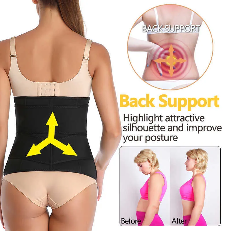 Body Shaper Taille Trainer Body Bauch Kontrolle Unterwäsche Gürtel Sauna Abnehmen Strap Fitness Schweiß Shapewear Für Frau