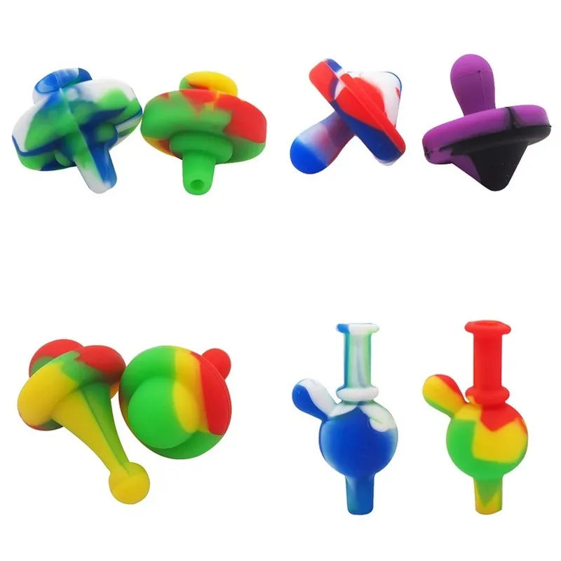 Smoking Accessories 1.77 inches colourfule quartez lid silicone color fittings glass pipes fittings for bong