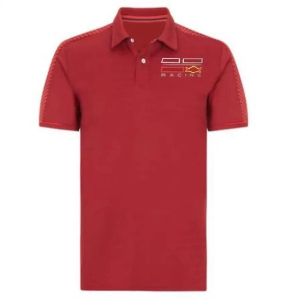 Terno de corrida da equipe F1 oficial do mesmo estilo camisa polo masculina de manga curta Verstappen macacão personalizado the2320