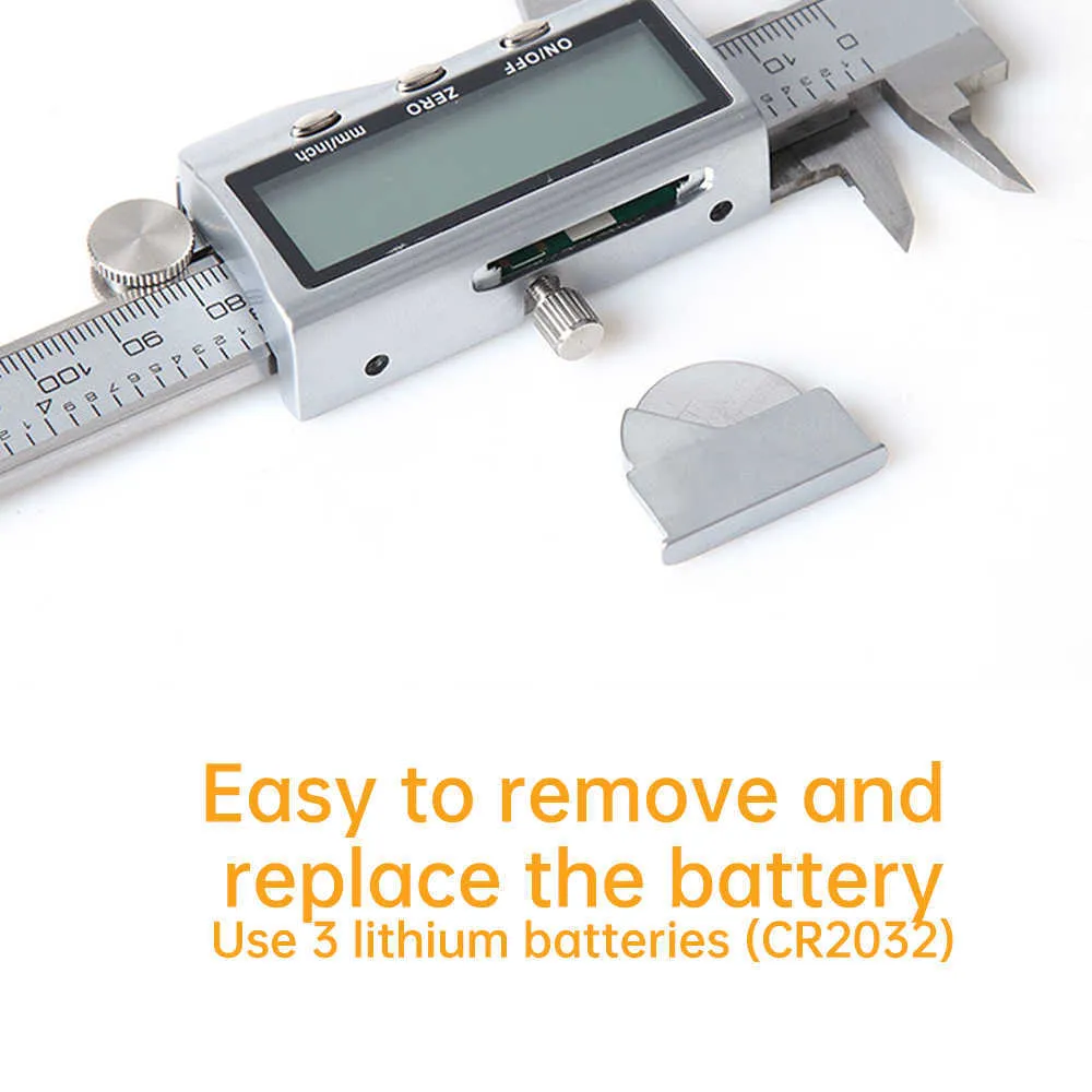 0-150 / 200mm elektronisk digital vernier-kaliper Rostfritt stål / plastmetallmikrometer Linjal Mätverktygsmätare 210810