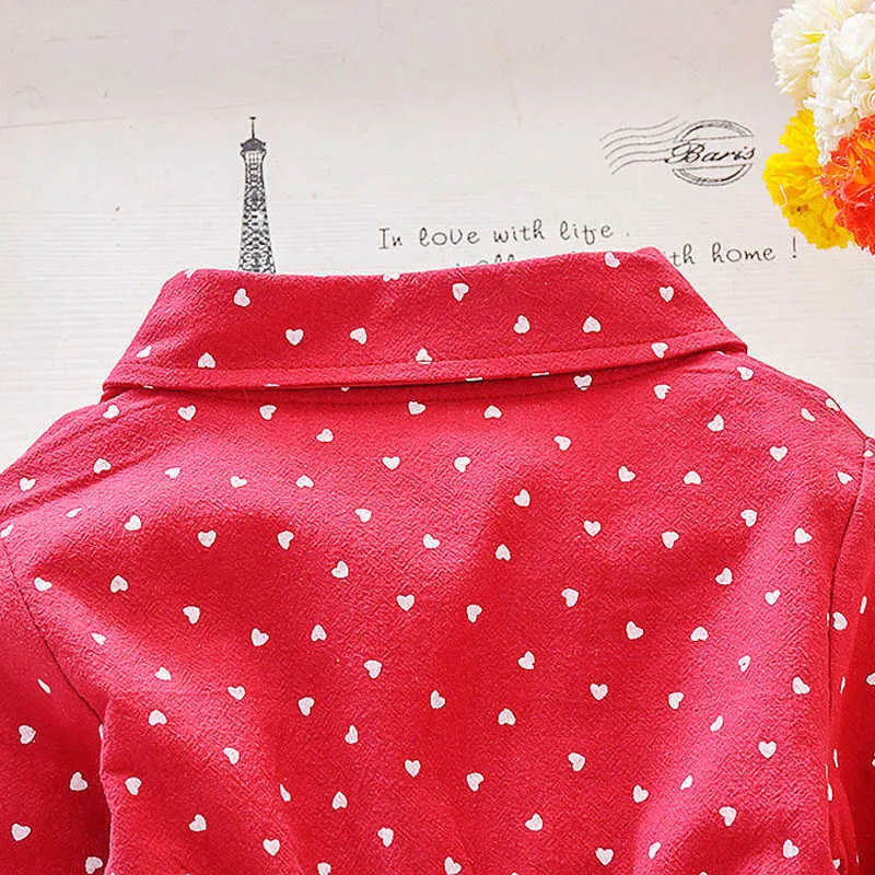 Filles robe nouveau automne revers col à manches longues Ploka Dot imprimé Patchwork princesse robe de soirée vêtements pour bébés pour 0-3Y G1026