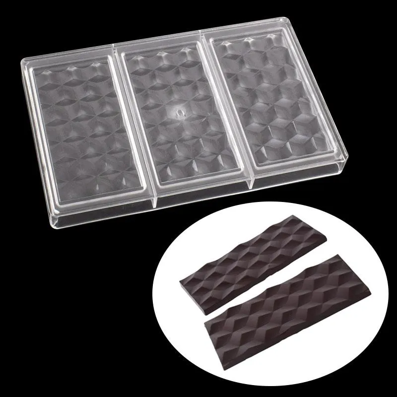 Moule à barre de chocolat en polycarbonate, outils de pâtisserie, confiserie pour décoration de gâteaux, 302A