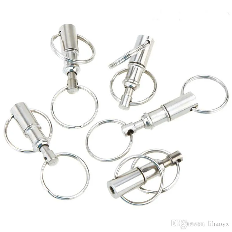 Premium Quick Release Pull-Apart Key Removable Handy Keyring Detachable Keychain Accessory with Two Split Rings TO243