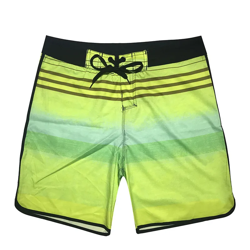 Drop Shipping Shorts de plage pour hommes Quick Dry Summer Boardshorts Plus Size Maillot de bain Imprimer Striped Travel Surf Bermuda Beachwear X0316