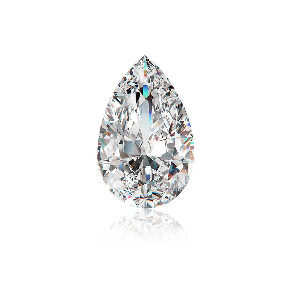 Szjinao pierres précieuses en vrac pierre 0,35ct à 6ct D couleur VVS1 diamant en forme de poire pour bijoux Pass Moissanite testeur pierres précieuses