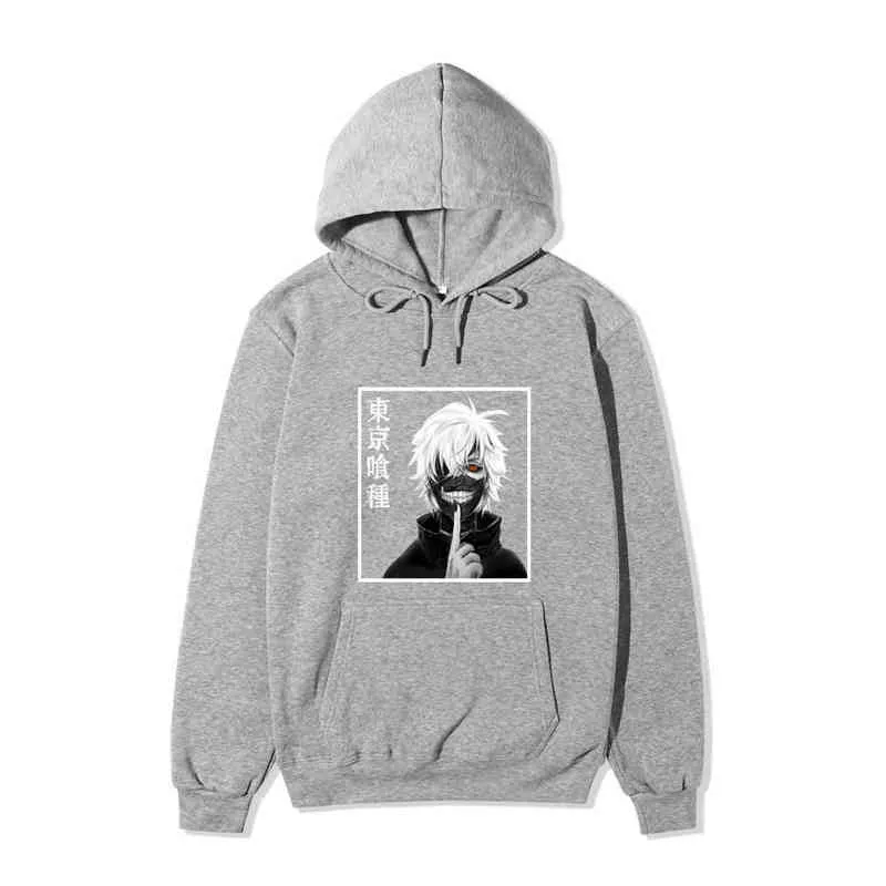 Harajuku Sweatshirt Hoodies Comics Style Good Quality Clothes Print Tokyo Ghoul Kaneki to Choose Men/Women H1227