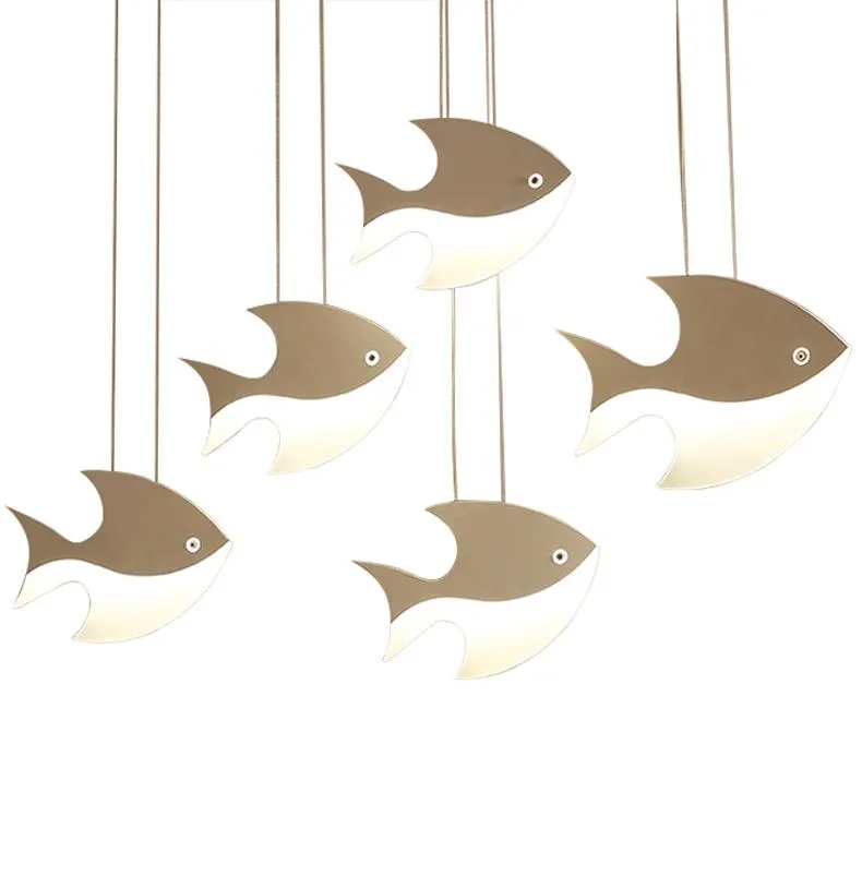 Kolye lambaları Led Avize Yaratıcı Balık Işıkları Yemek Odası Yaşam Mutfak Yatak Odası Restoran Aydınlatma Bar Ev Hang209h