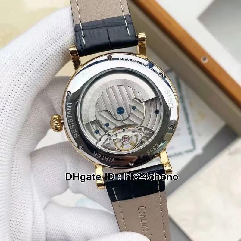 2021 RONDE 7002 T Col Drm D Tourbillon Automatyczne męskie zegarek 42 mm White Dial stal stalowy Pasek Pasek Mody GENTS 2742