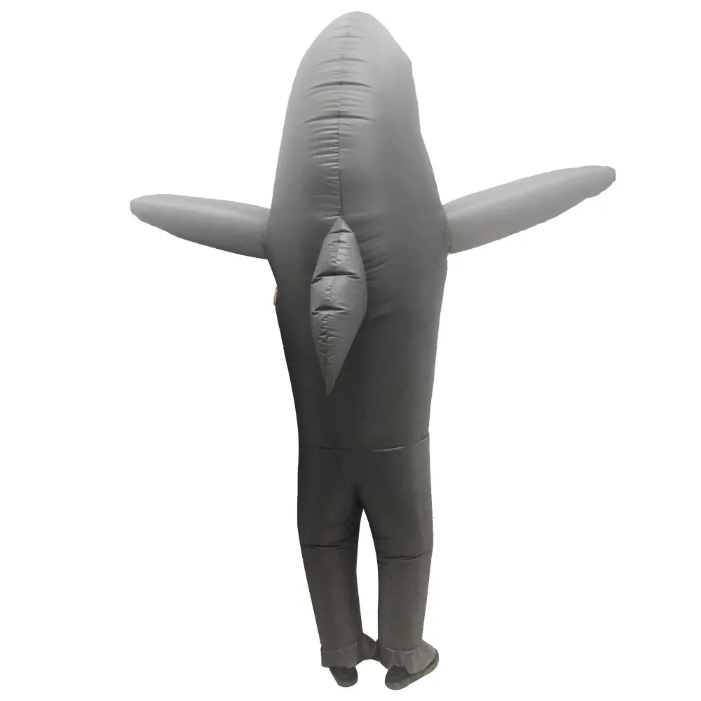 マスコットコスチュームニューインフレータブルコスチュームハロウィーンコスチュームグレイグレイサメのファンシードレスアップアダルトユニセックス女性男の役割Playmascot人形cos