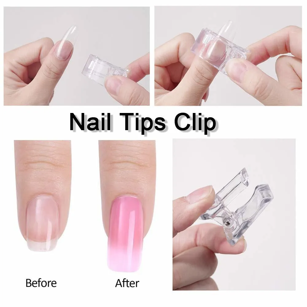 50/100 pezzi punte clip costruzione rapida clip unghie ms morsetti builder LED UV estensione delle unghie delle dita
