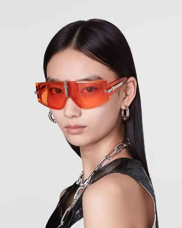 Mode große Augenschutz Damen 2021 einfache Steampunk Herren Sonnenbrille Schatten UV400 transparente Linse