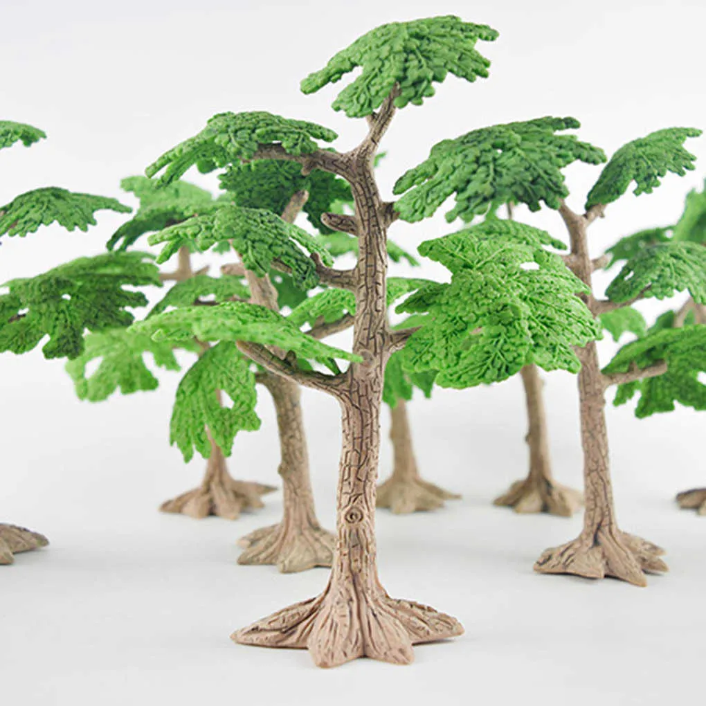 Miniature Fairy Garden Pine Trees Mini Plants Dollhouse Decor Accessories Gardening Ornament Cute Miniature Dropshipping Y0910