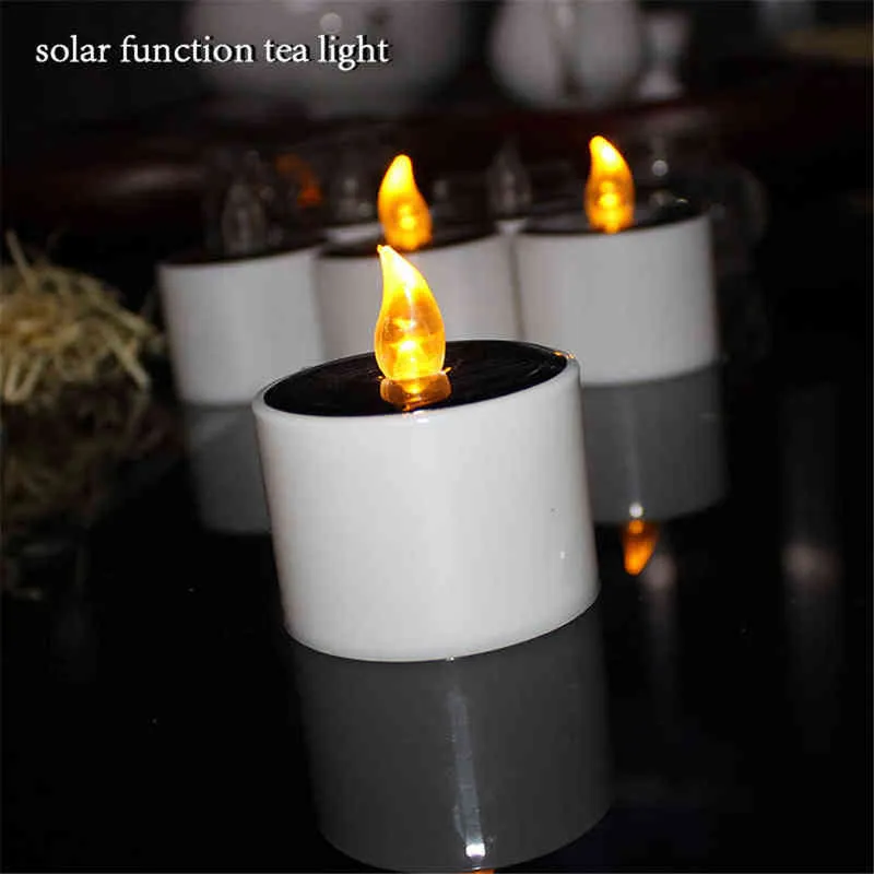 Waterproof Electric Candle Simulation Flameless Solar Powered LED Candle Light SCVD889