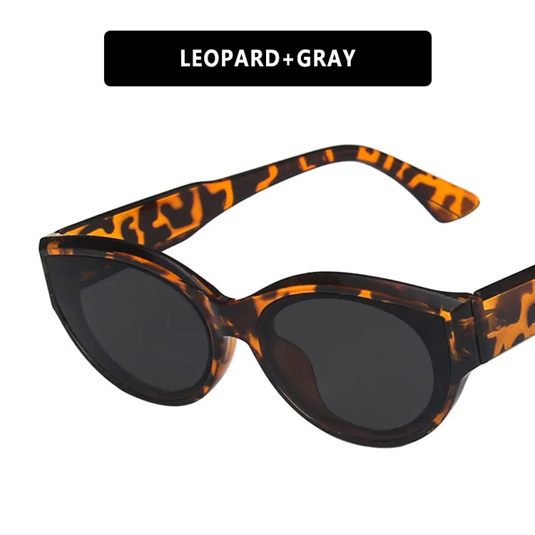 Lunettes de soleil Hip Hop ovales pour femmes, lunettes de soleil à la mode, élégantes, UV400253I